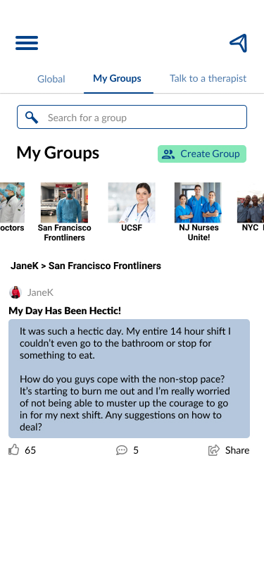 My Groups Page