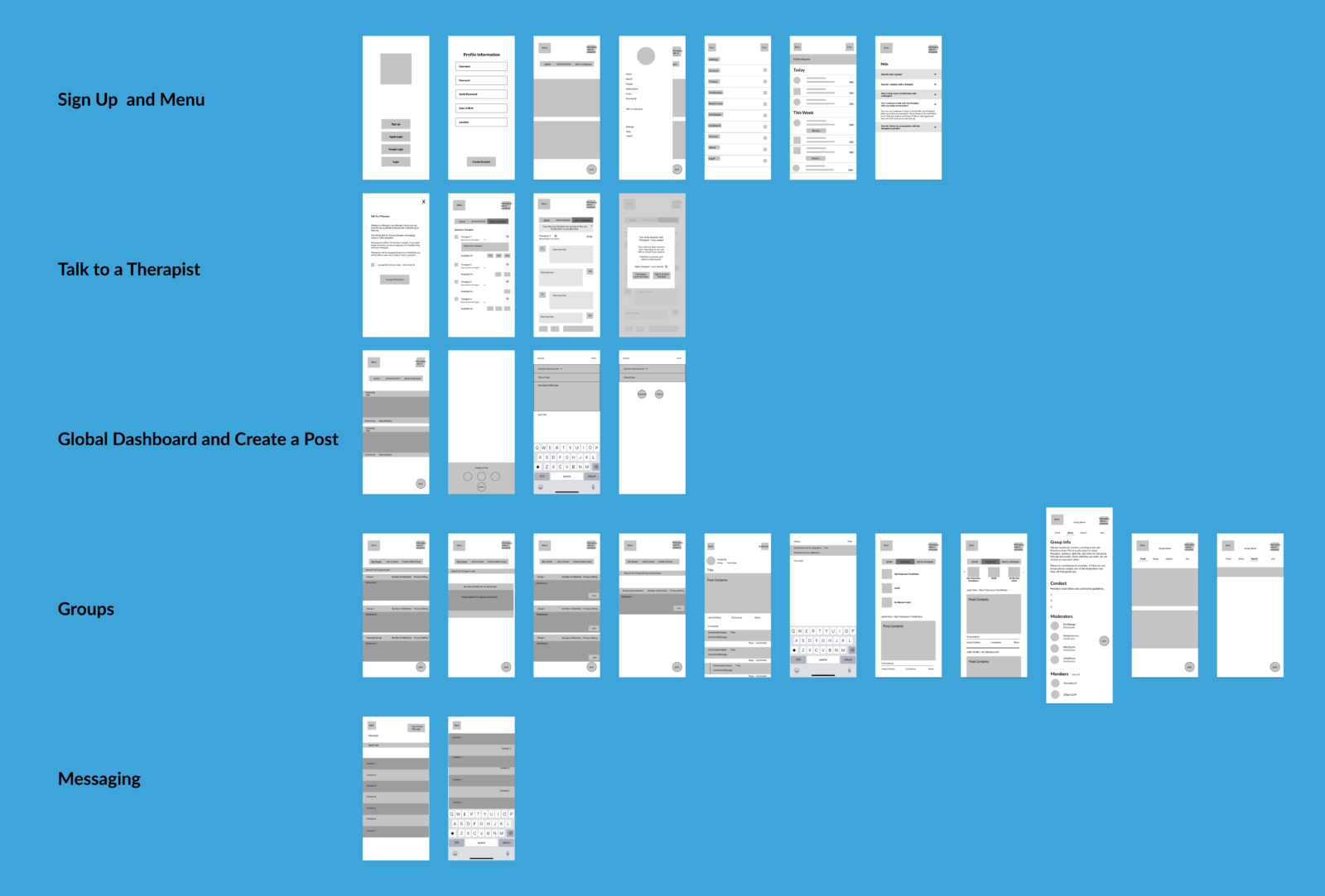 Frontline Check In Wireframe