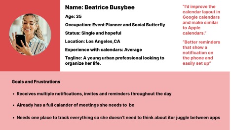 Calendar persona